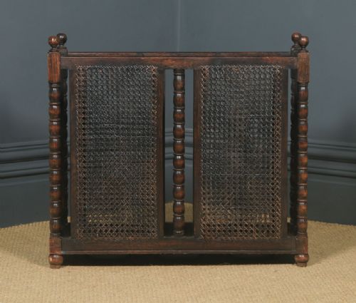 fig 2. Antique English Edwardian Oak Stick & Umbrella Hall Stand (Circa 1910)