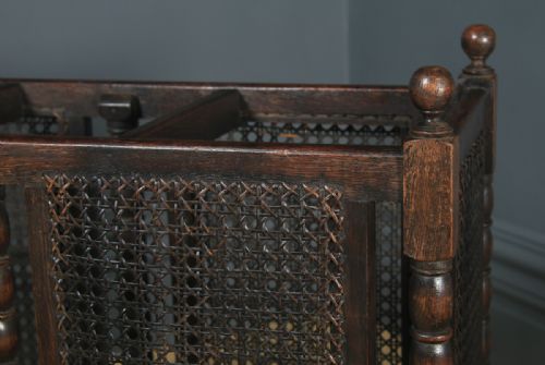 fig 5. Antique English Edwardian Oak Stick & Umbrella Hall Stand (Circa 1910)