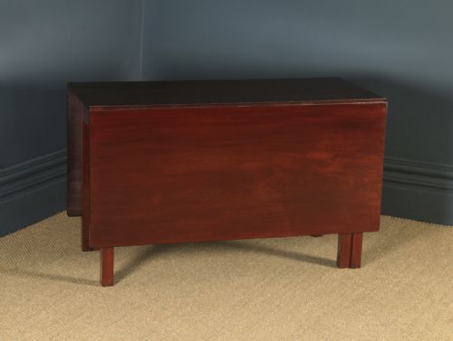 fig 2. Antique English Georgian Cuban Mahogany Pembroke Drop Leaf Dining Table (Circa 1770)