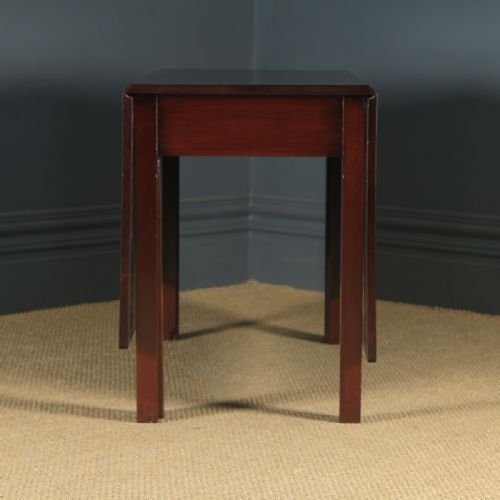 fig 3. Antique English Georgian Cuban Mahogany Pembroke Drop Leaf Dining Table (Circa 1770)