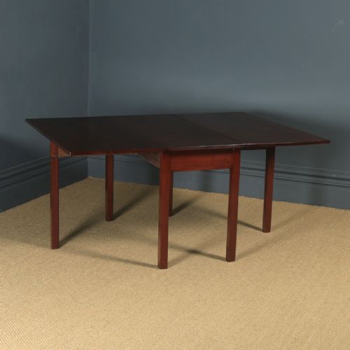 fig 4. Antique English Georgian Cuban Mahogany Pembroke Drop Leaf Dining Table (Circa 1770)