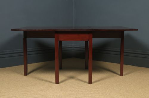 fig 5. Antique English Georgian Cuban Mahogany Pembroke Drop Leaf Dining Table (Circa 1770)