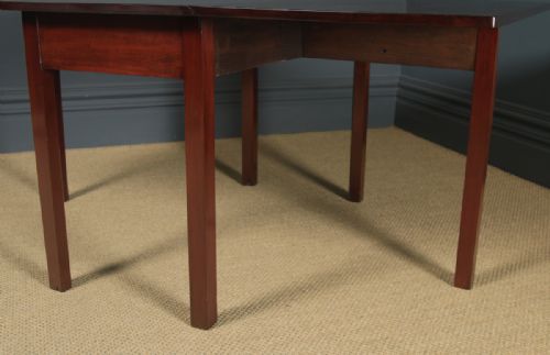 fig 7. Antique English Georgian Cuban Mahogany Pembroke Drop Leaf Dining Table (Circa 1770)