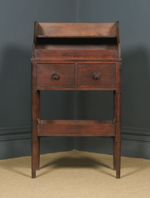 fig 3. Antique English Georgian Regency Oak Wash Stand Display Table (Circa 1820)