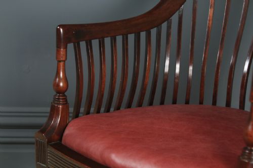 fig 6. Antique English Victorian Arts & Crafts Morris & Co. Mahogany Occasional Salon Desk Office Arm Chair (Circa 1890)