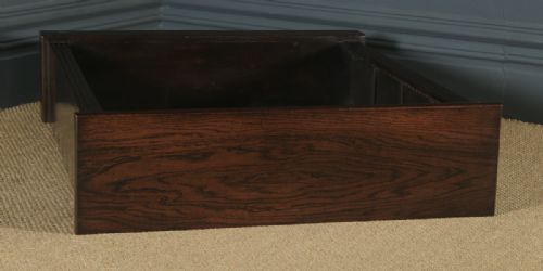 fig 3. Antique English Georgian Style Oak Open 3ft Bookcase Shelf (Circa 1920)