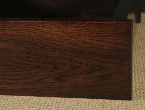 fig 5. Antique English Georgian Style Oak Open 3ft Bookcase Shelf (Circa 1920)