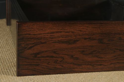 fig 6. Antique English Georgian Style Oak Open 3ft Bookcase Shelf (Circa 1920)