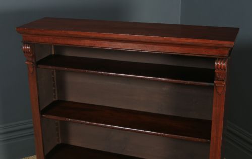 fig 9. Antique English Victorian Georgian Style Mahogany Open 3ft 6” Bookcase (Circa 1880)