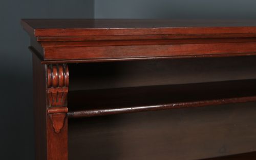 fig 10. Antique English Victorian Georgian Style Mahogany Open 3ft 6” Bookcase (Circa 1880)