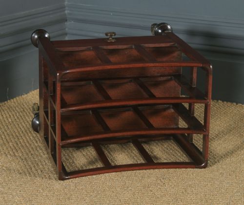 fig 2. Small Antique English Georgian Regency Mahogany Canterbury Magazine Rack Tidy (Circa 1830)
