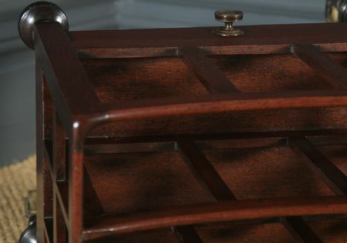 fig 5. Small Antique English Georgian Regency Mahogany Canterbury Magazine Rack Tidy (Circa 1830)