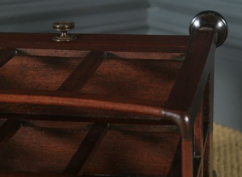fig 7. Small Antique English Georgian Regency Mahogany Canterbury Magazine Rack Tidy (Circa 1830)