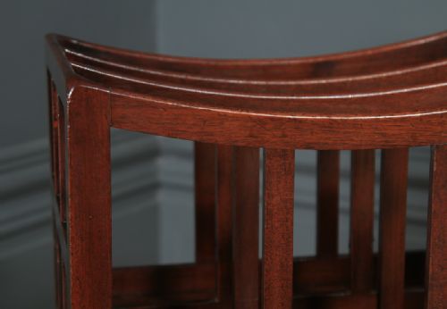 fig 9. Small Antique English Georgian Regency Mahogany Canterbury Magazine Rack Tidy (Circa 1830)