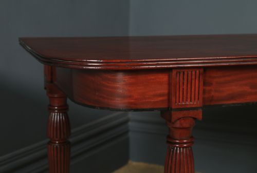 fig 1. Antique English Pair of Georgian Regency Mahogany Console Side Hall Occasional Tables (Circa 1825)