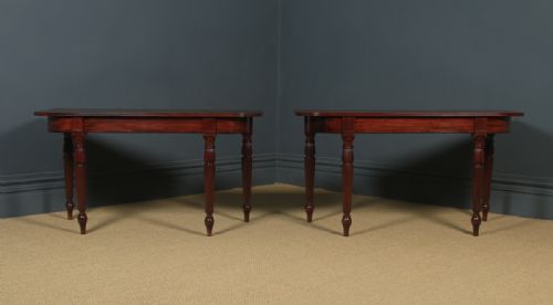 fig 2. Antique English Pair of Georgian Regency Mahogany Console Side Hall Occasional Tables (Circa 1825)
