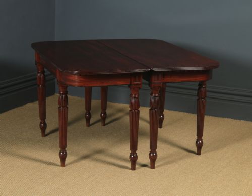 fig 4. Antique English Pair of Georgian Regency Mahogany Console Side Hall Occasional Tables (Circa 1825)