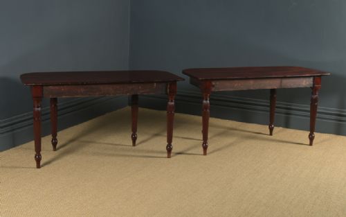 fig 6. Antique English Pair of Georgian Regency Mahogany Console Side Hall Occasional Tables (Circa 1825)
