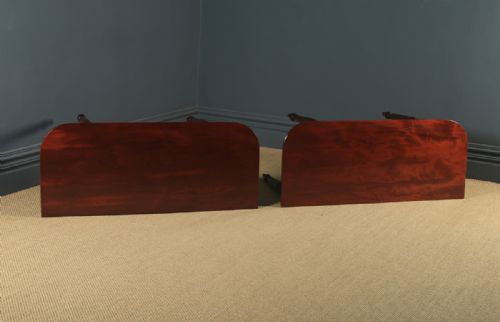 fig 7. Antique English Pair of Georgian Regency Mahogany Console Side Hall Occasional Tables (Circa 1825)