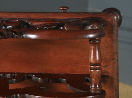 fig 5. Antique English Victorian Mahogany Canterbury Magazine Rack Tidy (Circa 1850)