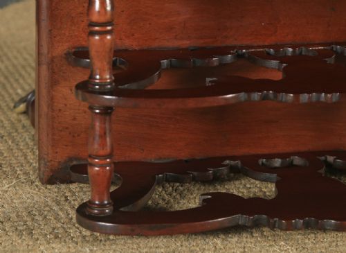 fig 6. Antique English Victorian Mahogany Canterbury Magazine Rack Tidy (Circa 1850)