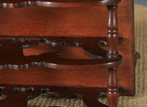 fig 7. Antique English Victorian Mahogany Canterbury Magazine Rack Tidy (Circa 1850)