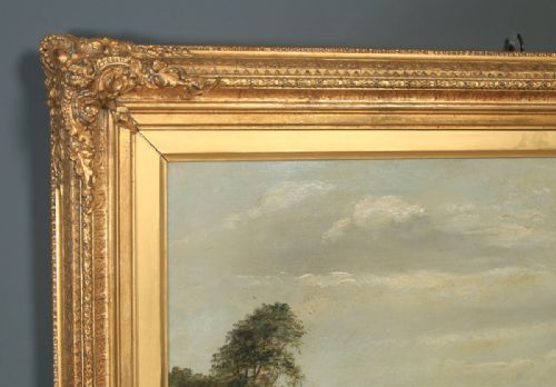 fig 3. Antique English Victorian Oil Painting of a Coastal Seascape Fishing Boat Scene Believed to by Tuck (Circa 1850)