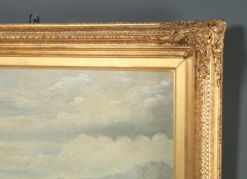 fig 4. Antique English Victorian Oil Painting of a Coastal Seascape Fishing Boat Scene Believed to by Tuck (Circa 1850)