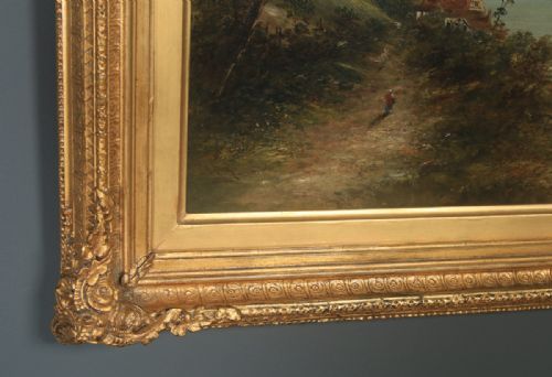 fig 5. Antique English Victorian Oil Painting of a Coastal Seascape Fishing Boat Scene Believed to by Tuck (Circa 1850)