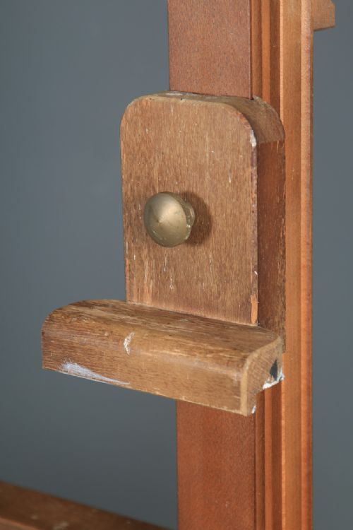 fig 5. Large English George V Beech Adjustable Artists Picture Painting Studio Easel (Circa 1930)
