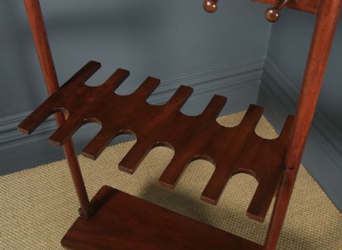 fig 5. Antique English Georgian Mahogany Riding Welly Walking Boot & Whip Rack Stand (Circa 1830)