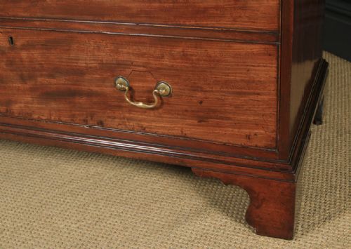 fig 5. Antique English Georgian Figured Mahogany Linen Press Wardrobe Armoire (Circa 1780)