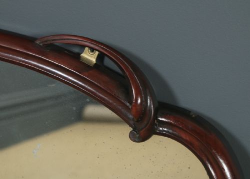 fig 5. Antique Victorian Mahogany 5ft 8” Wall Hanging Overmantle Mirror (Circa 1860)