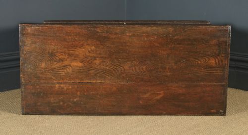 fig 6. Large Antique English Victorian Mariners Pitch Pine Blanket Box Chest Trunk (Circa 1860)