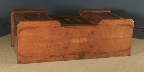 fig 3. Antique English Victorian Pollard Burr Oak Four Door Sideboard Chiffonier Server (Circa 1860)