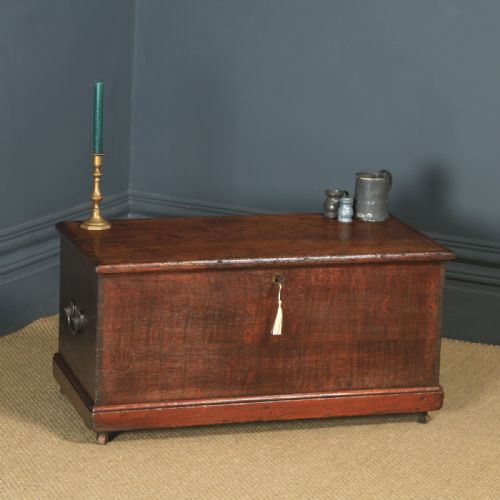 Antique English Georgian Oak Blanket Box / Chest / Trunk / Coffee Table (Circa 1830)