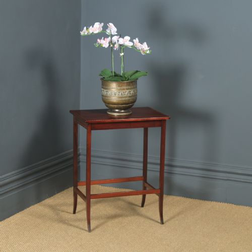 Antique English Edwardian Regency Style Mahogany Occasional Side Table (Circa 1910)
