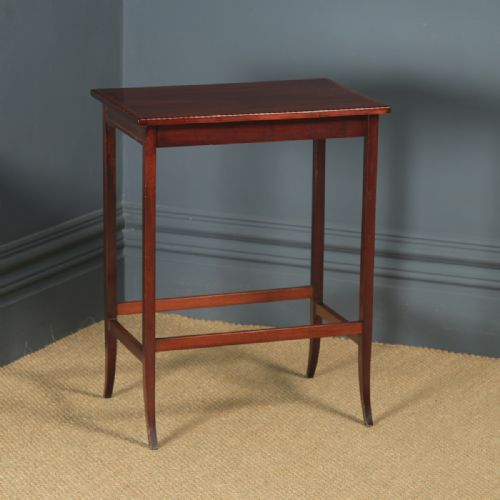 fig 1. Antique English Edwardian Regency Style Mahogany Occasional Side Table (Circa 1910)