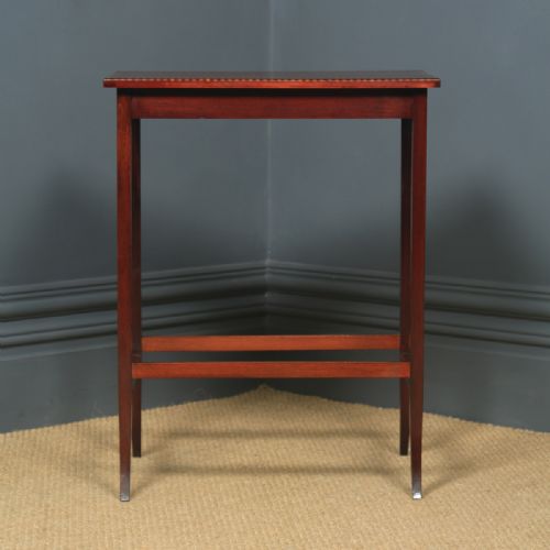 fig 2. Antique English Edwardian Regency Style Mahogany Occasional Side Table (Circa 1910)