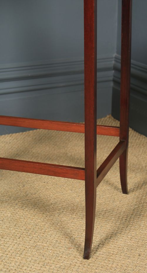 fig 3. Antique English Edwardian Regency Style Mahogany Occasional Side Table (Circa 1910)