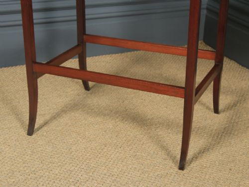fig 4. Antique English Edwardian Regency Style Mahogany Occasional Side Table (Circa 1910)