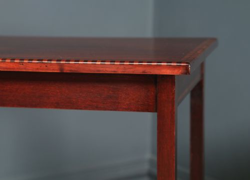 fig 6. Antique English Edwardian Regency Style Mahogany Occasional Side Table (Circa 1910)