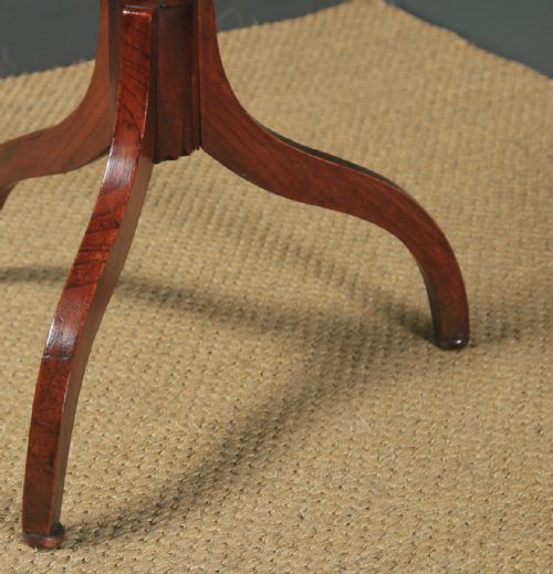 fig 5. Small Antique English Georgian Mahogany Tripod Circular Pedestal Wine Table (Circa 1800)