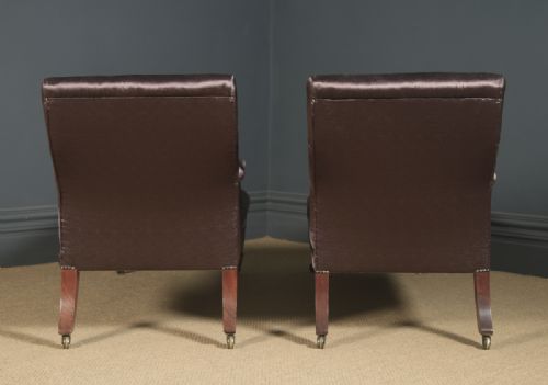 ANTIQUE ENGLISH MATCHED PAIR OF REGENCY MAHOGANY UPHOLSTERED CHAISE LONGUE CIRCA 1825 - ADDITIONAL PHOTO 28