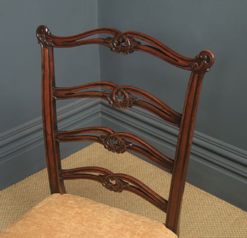 ANTIQUE SET OF EIGHT 8 ENGLISH GEORGIAN CHIPPENDALE STYLE RIBBON BACK MAHOGANY DINING CHAIRS CIRCA 1880 - ADDITIONAL PHOTO 10
