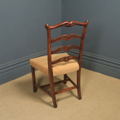 ANTIQUE SET OF EIGHT 8 ENGLISH GEORGIAN CHIPPENDALE STYLE RIBBON BACK MAHOGANY DINING CHAIRS CIRCA 1880 - ADDITIONAL PHOTO 20