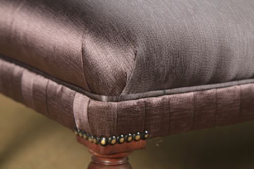 ANTIQUE ENGLISH REGENCY MAHOGANY UPHOLSTERED CHAISE LONGUE DAY BED CIRCA 1825 - ADDITIONAL PHOTO 2