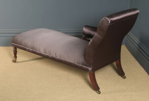 ANTIQUE ENGLISH REGENCY MAHOGANY UPHOLSTERED CHAISE LONGUE DAY BED CIRCA 1825 - ADDITIONAL PHOTO 12