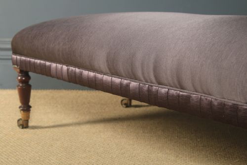 ANTIQUE ENGLISH REGENCY MAHOGANY UPHOLSTERED CHAISE LONGUE DAY BED CIRCA 1825 - ADDITIONAL PHOTO 14