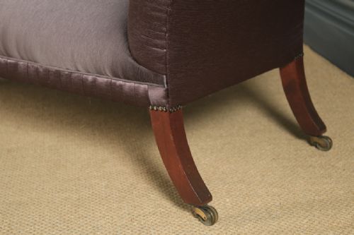 ANTIQUE ENGLISH REGENCY MAHOGANY UPHOLSTERED CHAISE LONGUE DAY BED CIRCA 1825 - ADDITIONAL PHOTO 15